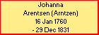 Johanna Arentsen (Arntzen)