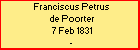Franciscus Petrus de Poorter
